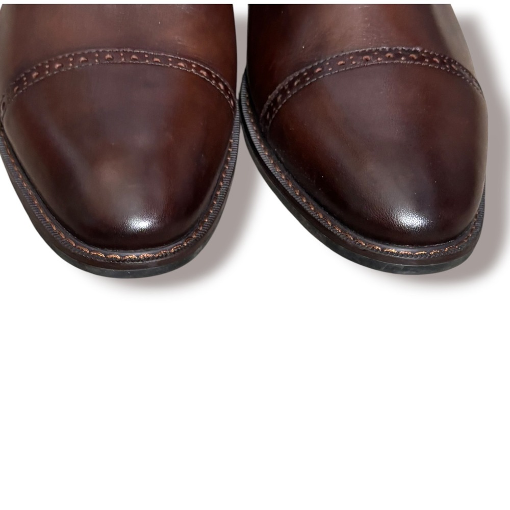Joseph Abboud Hamish Brown Leather Cap Toe Oxford Dress Shoes 11.5D Heritage - Picture 4 of 9